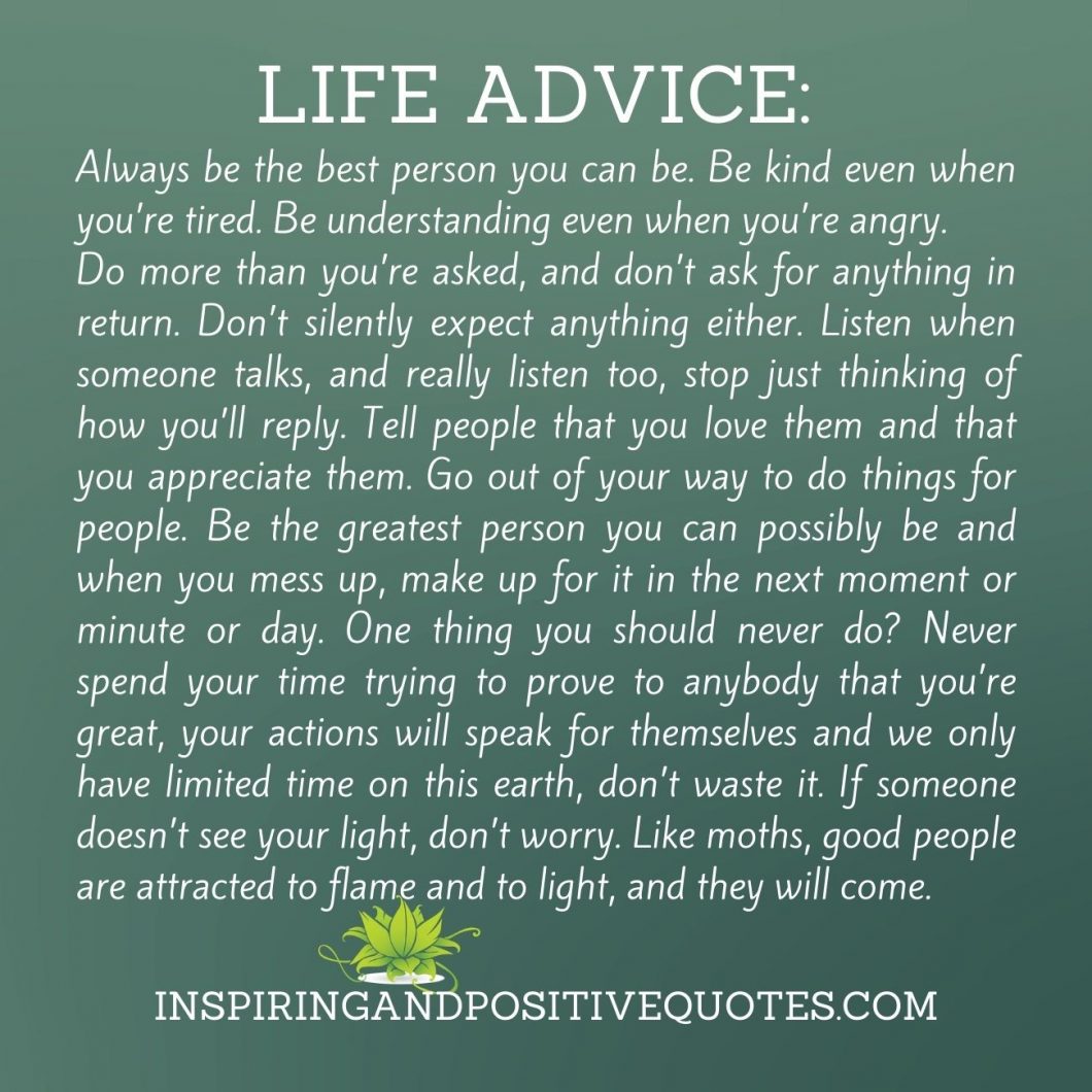 advice quotes for life