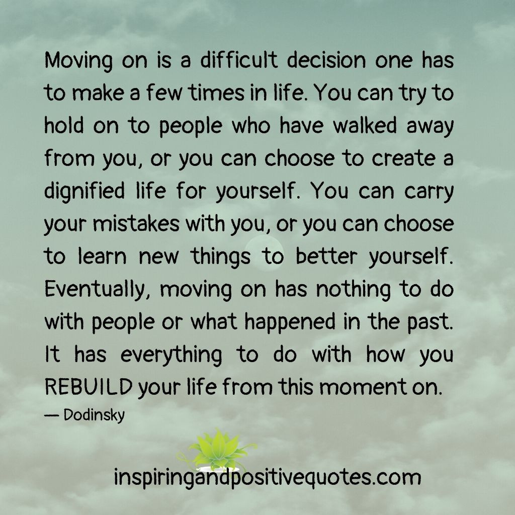 quotes about moving on in life